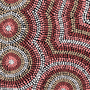 Aboriginal Artwork by Donna Napurrurla Wilson, Lukarrara Jukurrpa, 61x46cm - ART ARK®