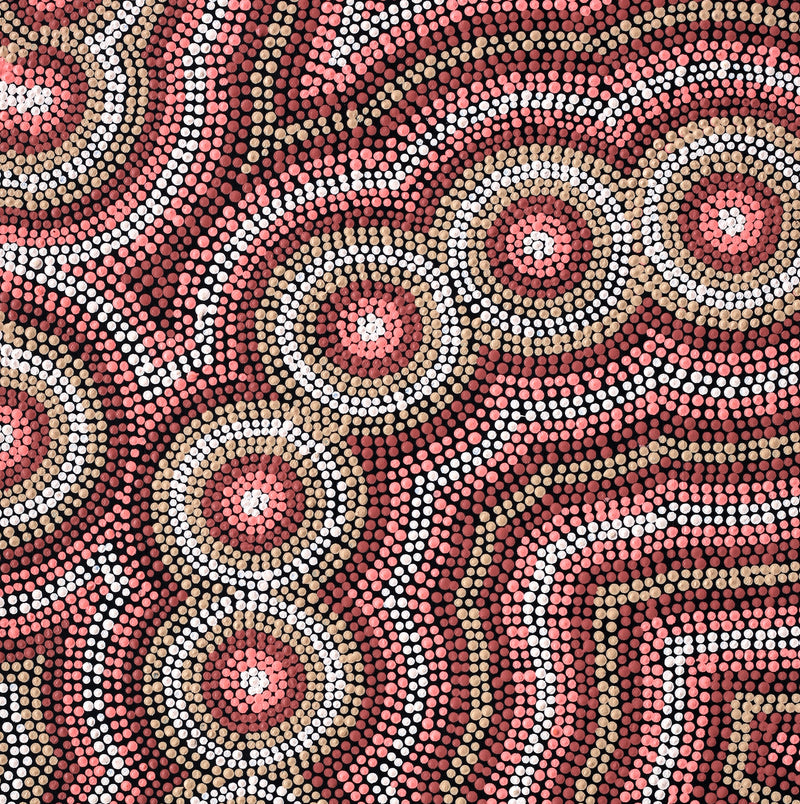 Aboriginal Artwork by Donna Napurrurla Wilson, Lukarrara Jukurrpa, 61x46cm