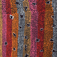 Aboriginal Artwork by Dora Napaljarri Kitson, Ngatijirri Jukurrpa (Budgerigar Dreaming), 46x46cm