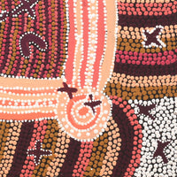Aboriginal Artwork by Dora Napaljarri Kitson, Ngatijirri Jukurrpa (Budgerigar Dreaming), 46x46cm