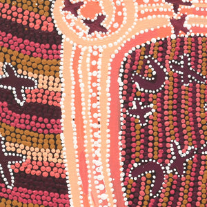 Aboriginal Artwork by Dora Napaljarri Kitson,  Ngatijirri Jukurrpa (Budgerigar Dreaming), 46x46cm - ART ARK®