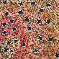 Aboriginal Artwork by Dora Napaljarri Kitson, Ngatijirri Jukurrpa (Budgerigar Dreaming), 30x30cm