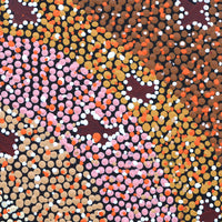 Aboriginal Artwork by Dora Napaljarri Kitson, Ngatijirri Jukurrpa (Budgerigar Dreaming), 30x30cm