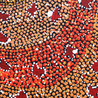 Aboriginal Artwork by Dora Napaljarri Kitson, Ngatijirri Jukurrpa (Budgerigar Dreaming), 30x30cm