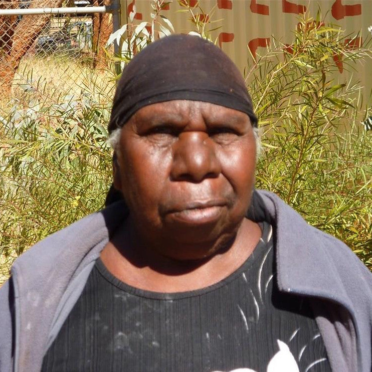 Aboriginal Artwork by Dora Napaljarri Kitson, Ngatijirri Jukurrpa (Budgerigar Dreaming), 61x30cm
