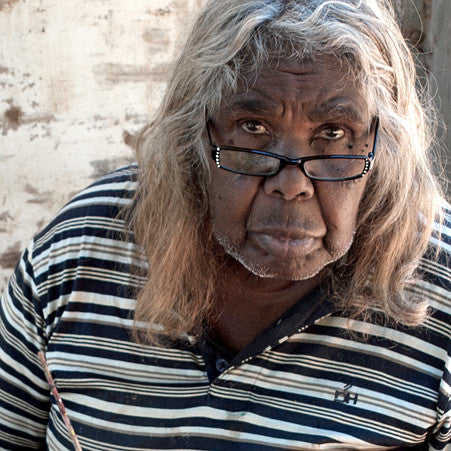 Aboriginal Artwork by Doris Thomas, Travelling around Titjikala, 40x40cm
