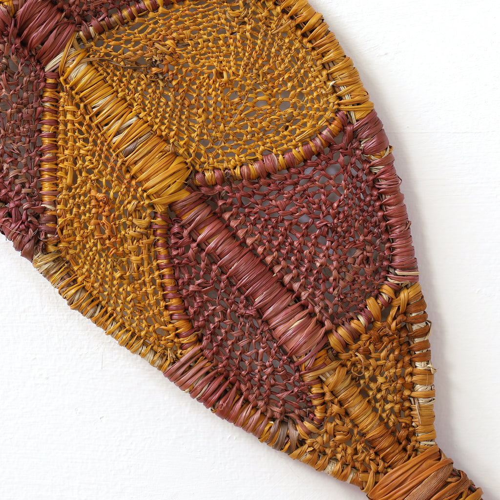 Aboriginal Artwork by Dorothy Bunibuni, Yawkyawk - fish-women spirit, 66x16cm - ART ARK®