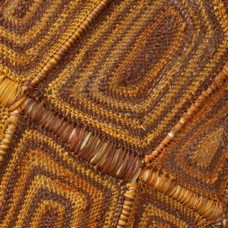 Aboriginal Artwork by Dorothy Bunibuni, Nawarlah - Brown River Stingray, 95x53cm