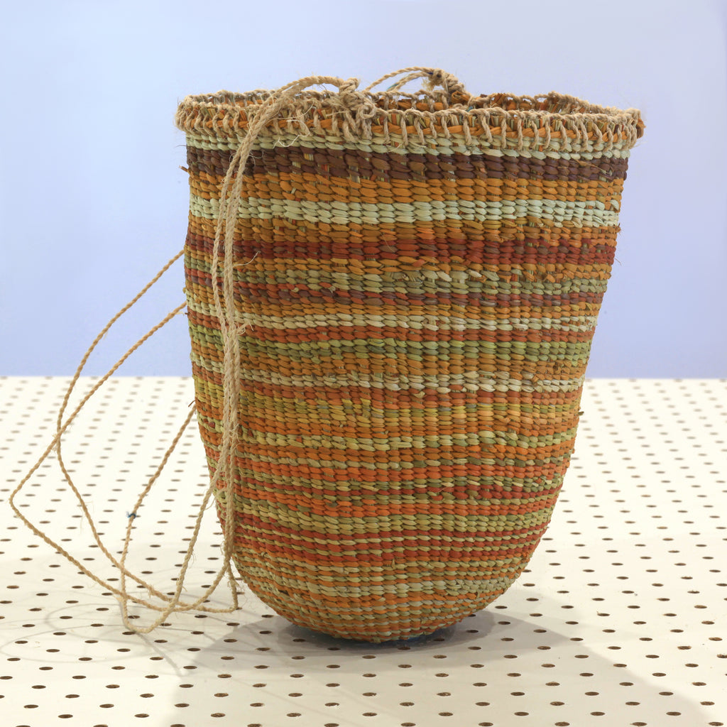 Aboriginal Artwork by Dorothy Dhulparrarrawuy Marrawungu, Gapuwiyak - Dilly Bag (20x15x15cm)
