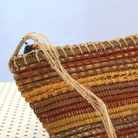Aboriginal Artwork by Dorothy Warrngarrknga Ganambarr, Gapuwiyak - Woven Bag (30x16x12cm)