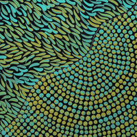 Aboriginal Artwork by Drusilla Nangala Spencer, Watiya-warnu Jukurrpa (Seed Dreaming), 30x30cm