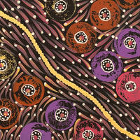 Aboriginal Artwork by Drusilla Nangala Spencer, Watiya-warnu Jukurrpa (Seed Dreaming), 30x30cm