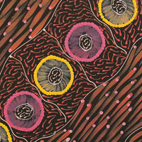 Aboriginal Artwork by Drusilla Nangala Spencer, Watiya-warnu Jukurrpa (Seed Dreaming), 30x30cm