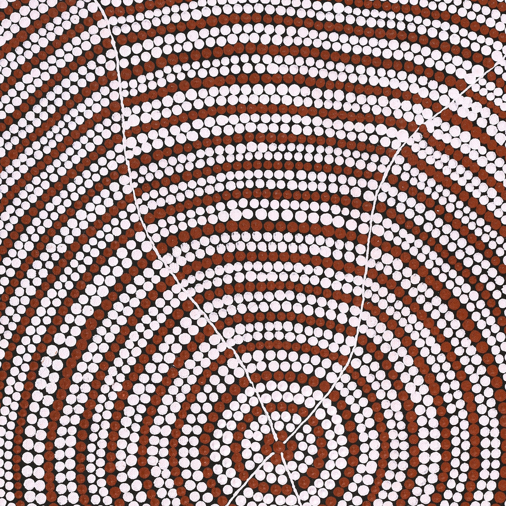 Aboriginal Artwork by Drusilla Nangala Spencer, Watiya-warnu Jukurrpa (Seed Dreaming), 76x46cm - ART ARK®