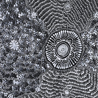 Aboriginal Artwork by Dulcie Nangala Frank, Ngarlkirdi Jukurrpa (Witchetty Grub Dreaming), 76x76cm