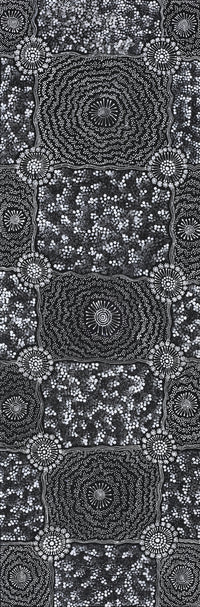 Aboriginal Artwork by Dulcie Nangala Frank, Ngarlkirdi Jukurrpa (Witchetty Grub Dreaming), 91x30cm
