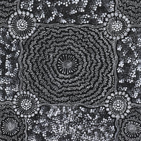 Aboriginal Artwork by Dulcie Nangala Frank, Ngarlkirdi Jukurrpa (Witchetty Grub Dreaming), 91x30cm