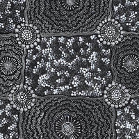 Aboriginal Artwork by Dulcie Nangala Frank, Ngarlkirdi Jukurrpa (Witchetty Grub Dreaming), 91x30cm