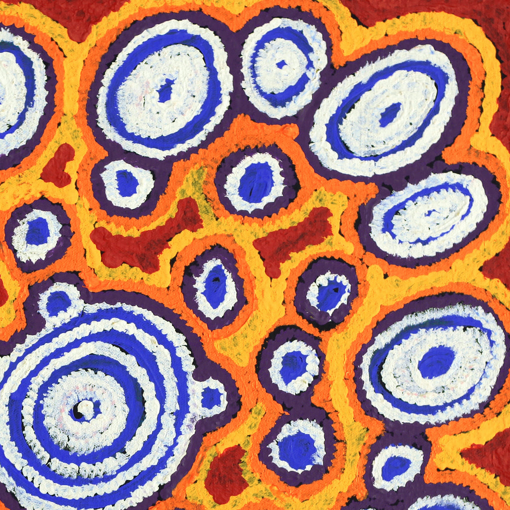 Aboriginal Artwork by Eileen Anyama, Tjiturrupa Tali, 40x40cm