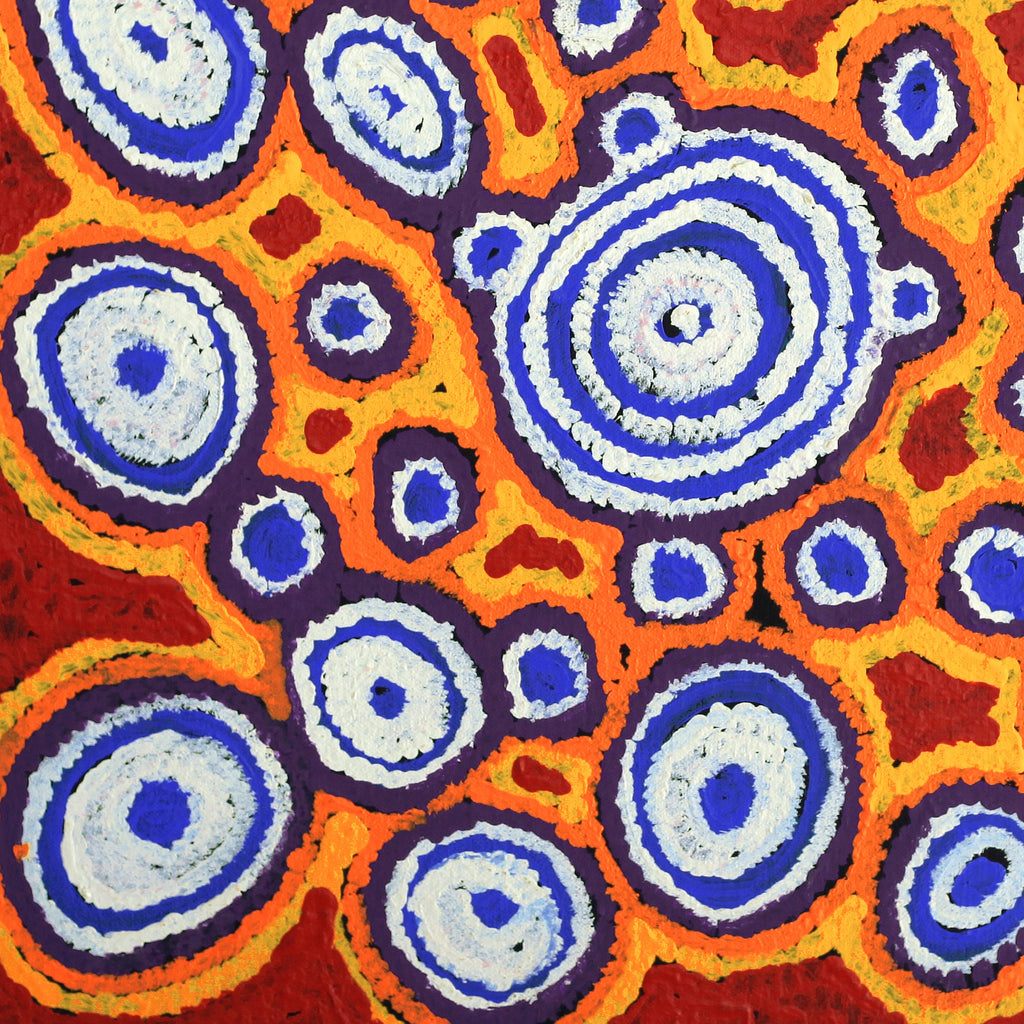 Aboriginal Artwork by Eileen Anyama, Tjiturrupa Tali, 40x40cm
