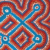 Aboriginal Artwork by Elizabeth Napanangka Dixon, Ngalyipi Jukurrpa (Snakevine Dreaming) - Mina Mina, 30x30cm