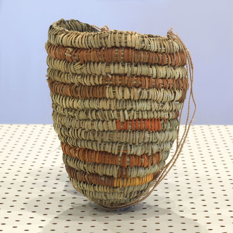 Aboriginal Artwork by Elizabeth L. Marrkula Lunduwiyin, Gapuwiyak - Dilly Bag (20x14x14cm)