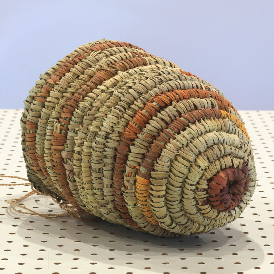 Aboriginal Artwork by Elizabeth L. Marrkula Lunduwiyin, Gapuwiyak - Dilly Bag (20x14x14cm)