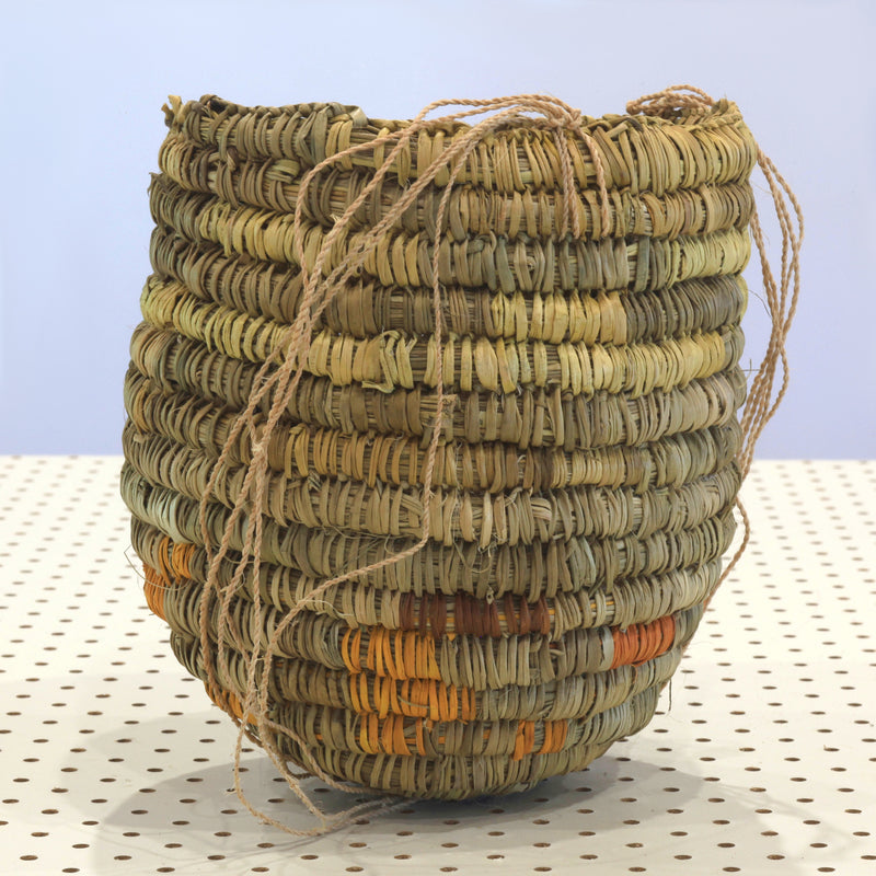 Aboriginal Artwork by Elizabeth L. Marrkula Lunduwiyin, Gapuwiyak - Dilly Bag (20x17x16cm)