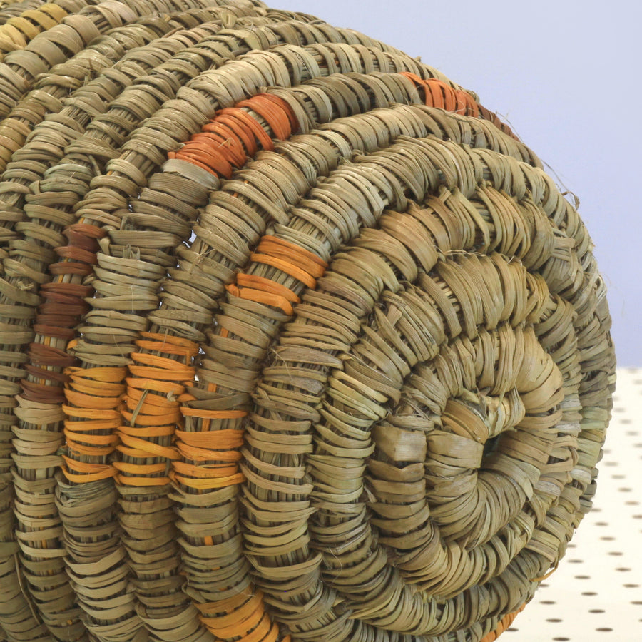 Aboriginal Artwork by Elizabeth L. Marrkula Lunduwiyin, Gapuwiyak - Dilly Bag (20x17x16cm)