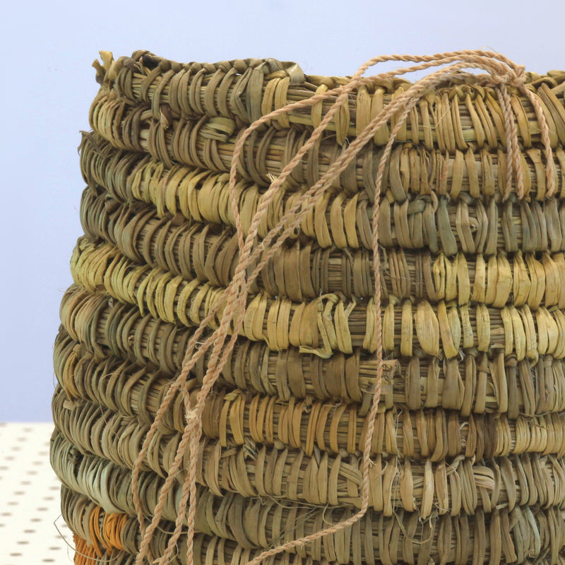 Aboriginal Artwork by Elizabeth L. Marrkula Lunduwiyin, Gapuwiyak - Dilly Bag (20x17x16cm)