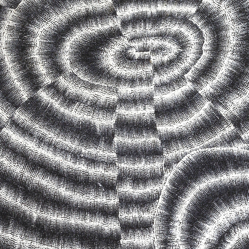 Aboriginal Artwork by Elizabeth Napaljarri Katakarinja, Jajutuma Jukurrpa (Caterpillar Dreaming), 91x91cm