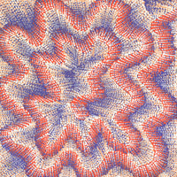 Aboriginal Artwork by Elizabeth Napaljarri Katakarinja, Jajutuma Jukurrpa (Caterpillar Dreaming), 30x30cm