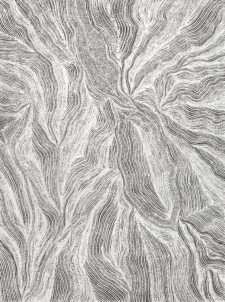 Aboriginal Artwork by Elsie Napanangka Granites, Mina Mina Jukurrpa, 122x91cm