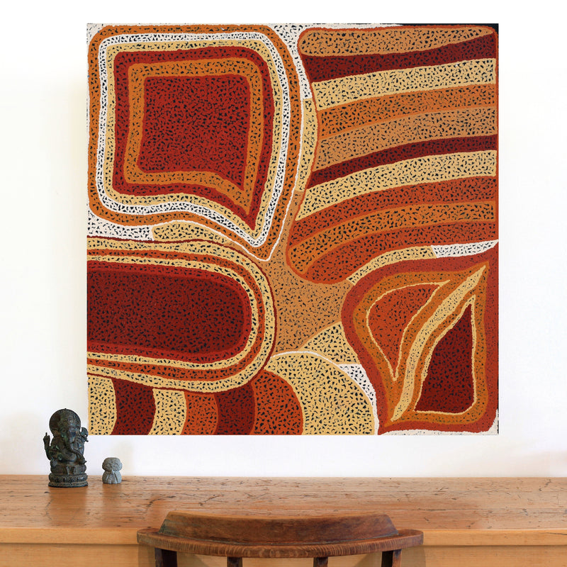 Aboriginal Artwork by Emily Buddy, Malara, 91x91cm
