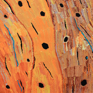 Aboriginal Artwork by Emily Nampijinpa Hudson, Yarungkanyi Jukurrpa (Mt Doreen Dreaming), 91x76cm - ART ARK®