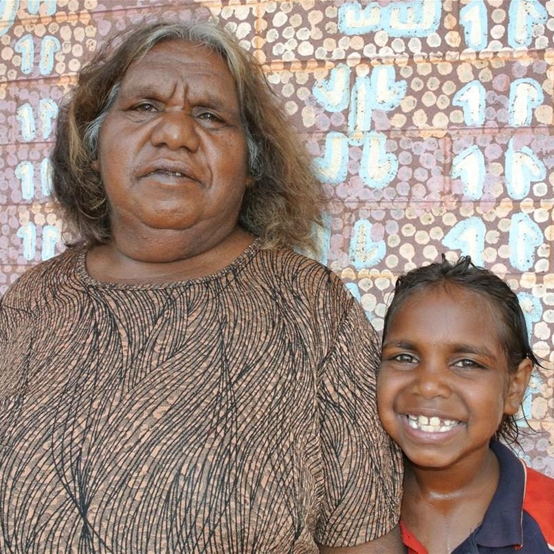 Aboriginal Art by Emily Nampijinpa Hudson, Yarungkanyi Jukurrpa (Mt Doreen Dreaming), 107x61cm - ART ARK®