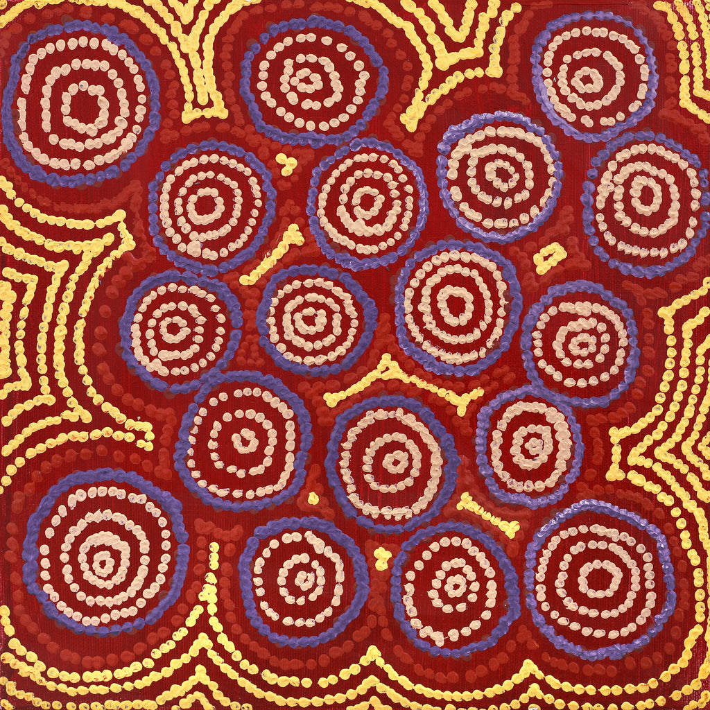 Aboriginal Art by Emma Nangari Roepke, Lappi Lappi Jukurrpa (Dreaming), 30x30cm - ART ARK®