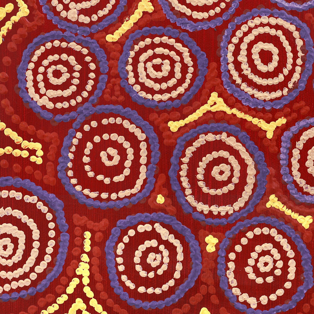 Aboriginal Art by Emma Nangari Roepke, Lappi Lappi Jukurrpa (Dreaming), 30x30cm - ART ARK®