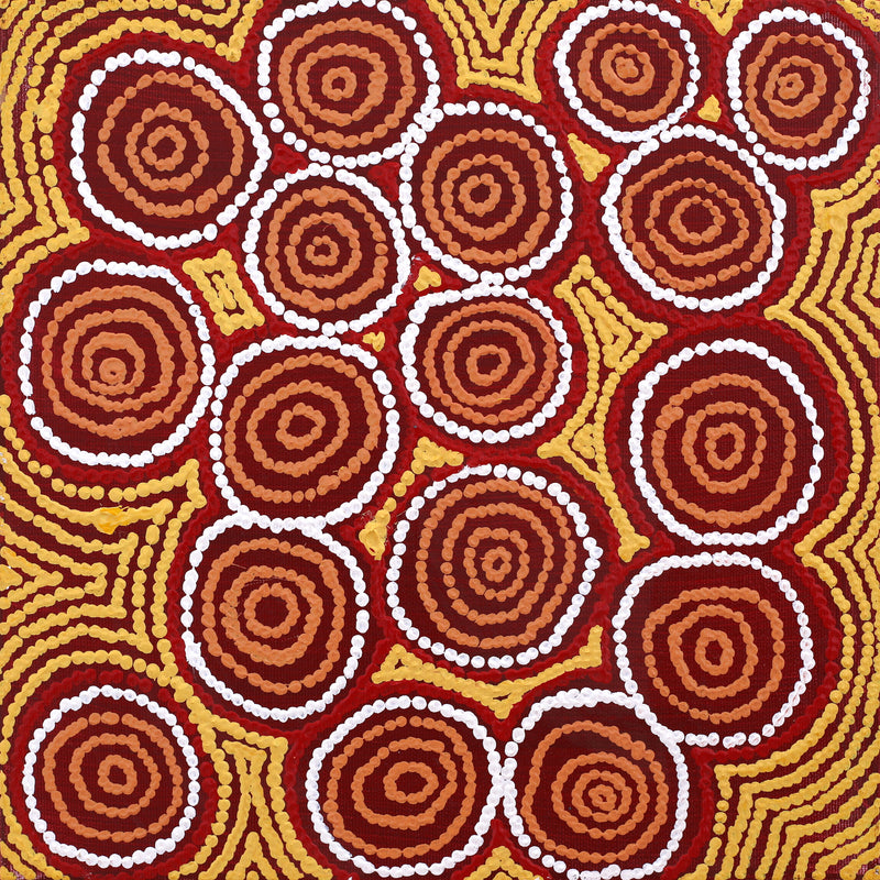 Aboriginal Artwork by Emma Nangari Roepke, Lappi Lappi Jukurrpa (Dreaming), 30x30cm