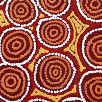 Aboriginal Artwork by Emma Nangari Roepke, Lappi Lappi Jukurrpa (Dreaming), 30x30cm