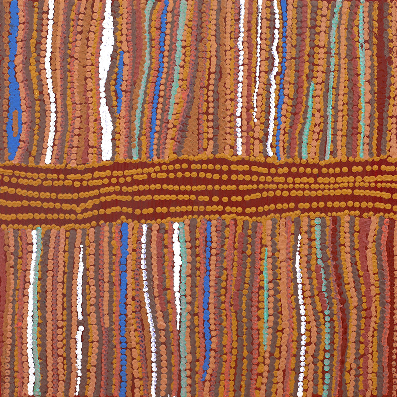 Aboriginal Artwork by Emma Nangari Roepke, Lappi Lappi Jukurrpa (Dreaming), 30x30cm