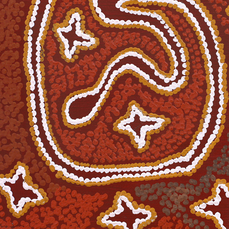 Aboriginal Artwork by Emma Nangari Roepke, Lappi Lappi Jukurrpa (Dreaming), 30x30cm