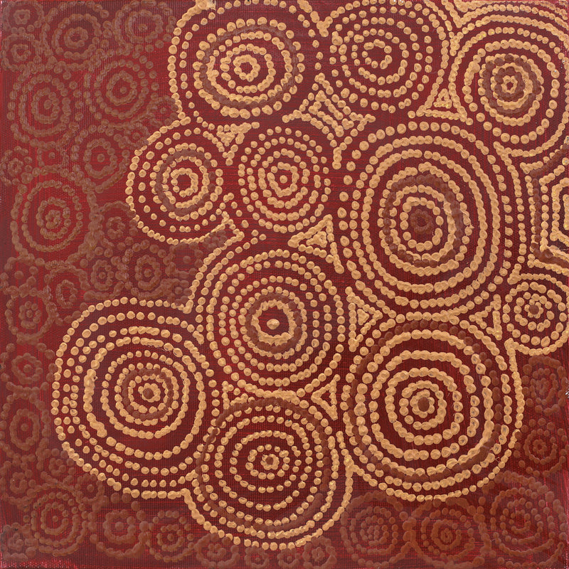Aboriginal Artwork by Emma Nangari Roepke, Lappi Lappi Jukurrpa (Dreaming), 30x30cm