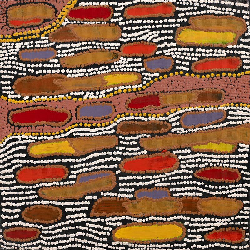 Aboriginal Artwork by Emma Nangari Roepke, Lappi Lappi Jukurrpa (Dreaming), 30x30cm