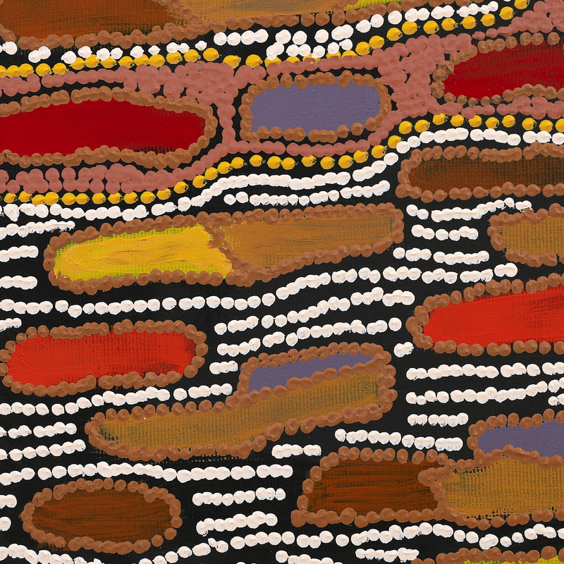 Aboriginal Artwork by Emma Nangari Roepke, Lappi Lappi Jukurrpa (Dreaming), 30x30cm