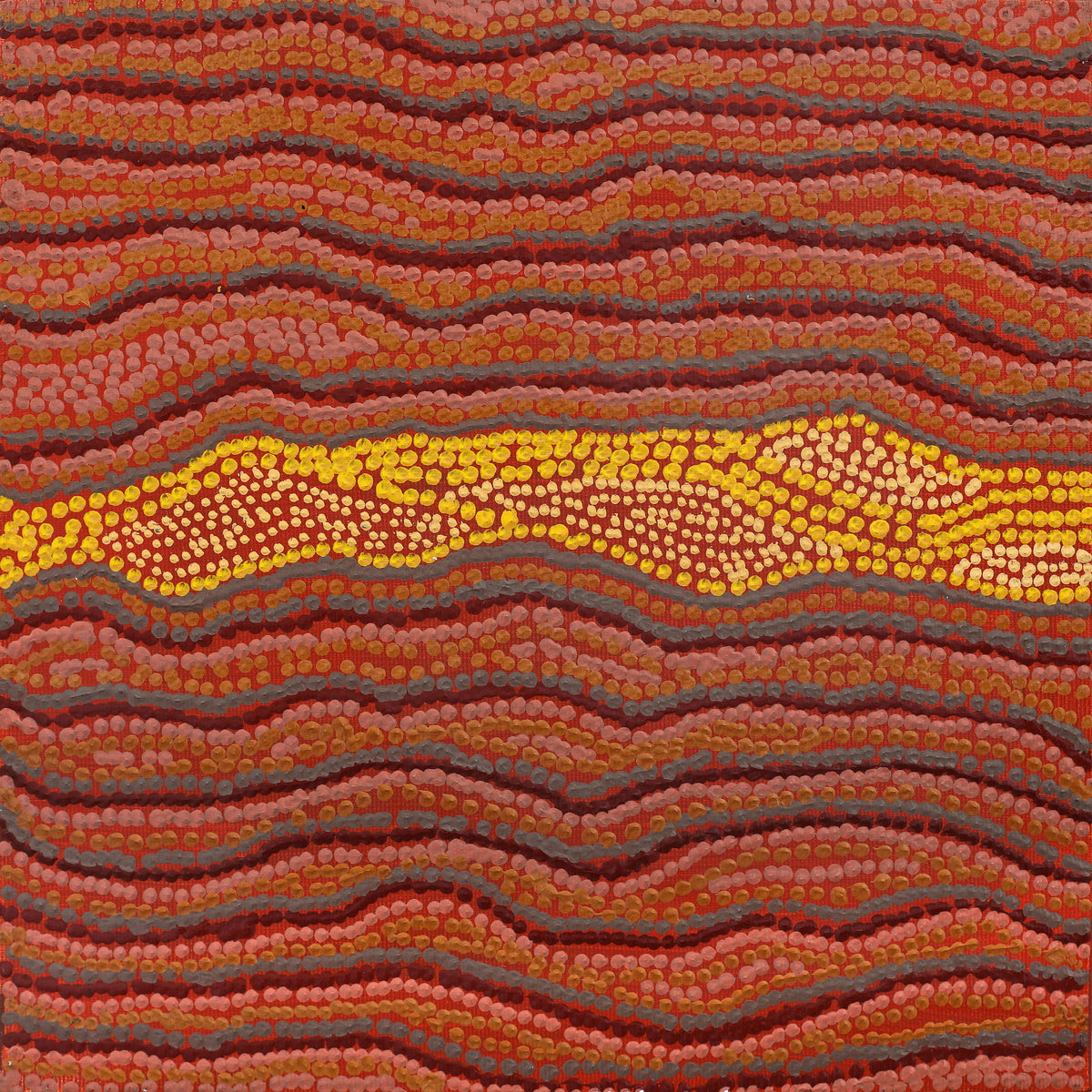 Aboriginal Art by Emma Nangari Roepke, Lappi Lappi Jukurrpa (Dreaming), 30x30cm - ART ARK®