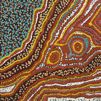 Aboriginal Artwork by Emma Nangari Roepke, Wardapi Jukurrpa Lappi Lappi Jukurrpa (Dreaming), 30x30cm