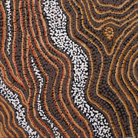 Aboriginal Artwork by Emma Nangari Roepke, Lappi Lappi Jukurrpa (Dreaming), 30x30cm