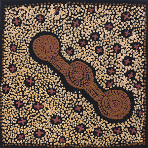 Aboriginal Artwork by Emma Nangari Roepke, Lappi Lappi Jukurrpa (Dreaming), 30x30cm - ART ARK®