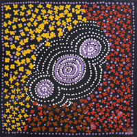 Aboriginal Artwork by Emma Nangari Roepke, Lappi Lappi Jukurrpa (Dreaming), 30x30cm